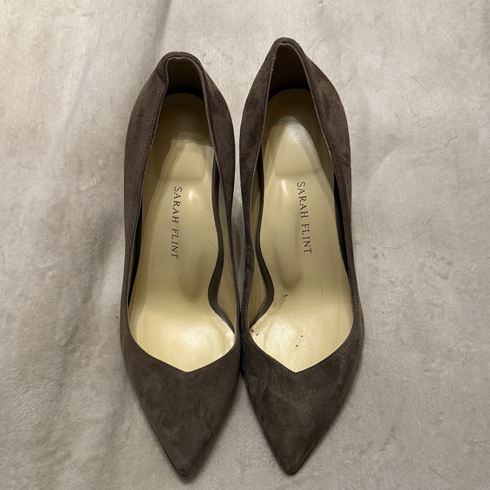 Sarah Flint Dark Brown Suede Heels